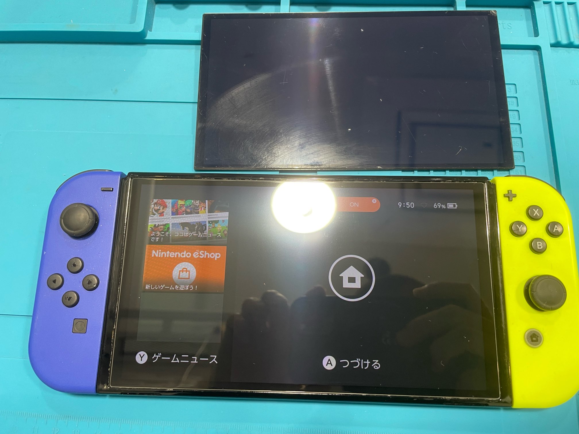 【イオンモール伊丹店】Nintendo Switch 有機EL(OLED)モデル 画面修理 症状:画面が映らない｜Nintendo Switch修理伊丹 ゲーム機修理伊丹