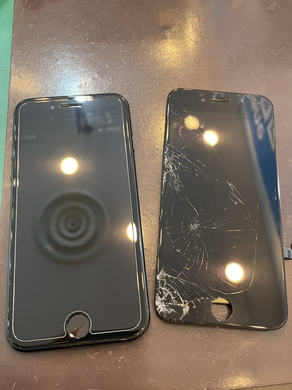 iPhoneSE3　画面交換　最短１時間程度でお返し可能です