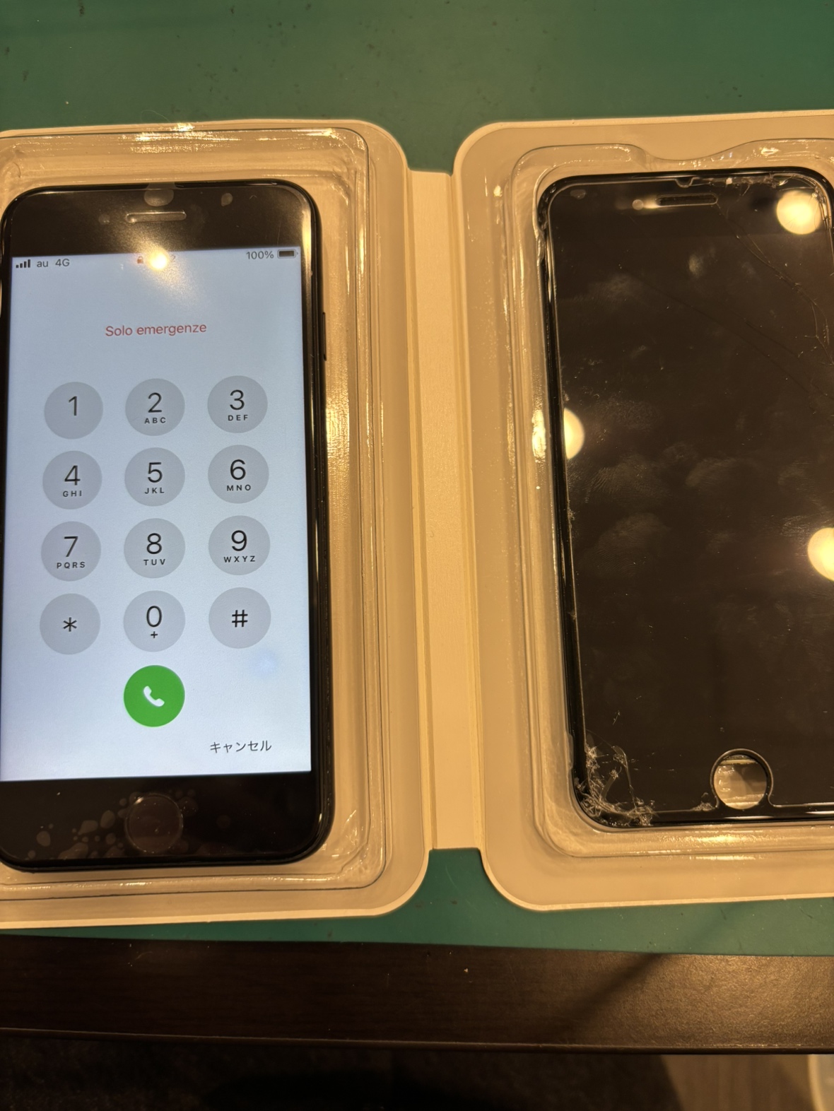 【つかしん店】iPhoneSE第3世代　画面修理　尼崎市よりお越しのお客様　ガラス割れ液晶漏れゴーストタッチ